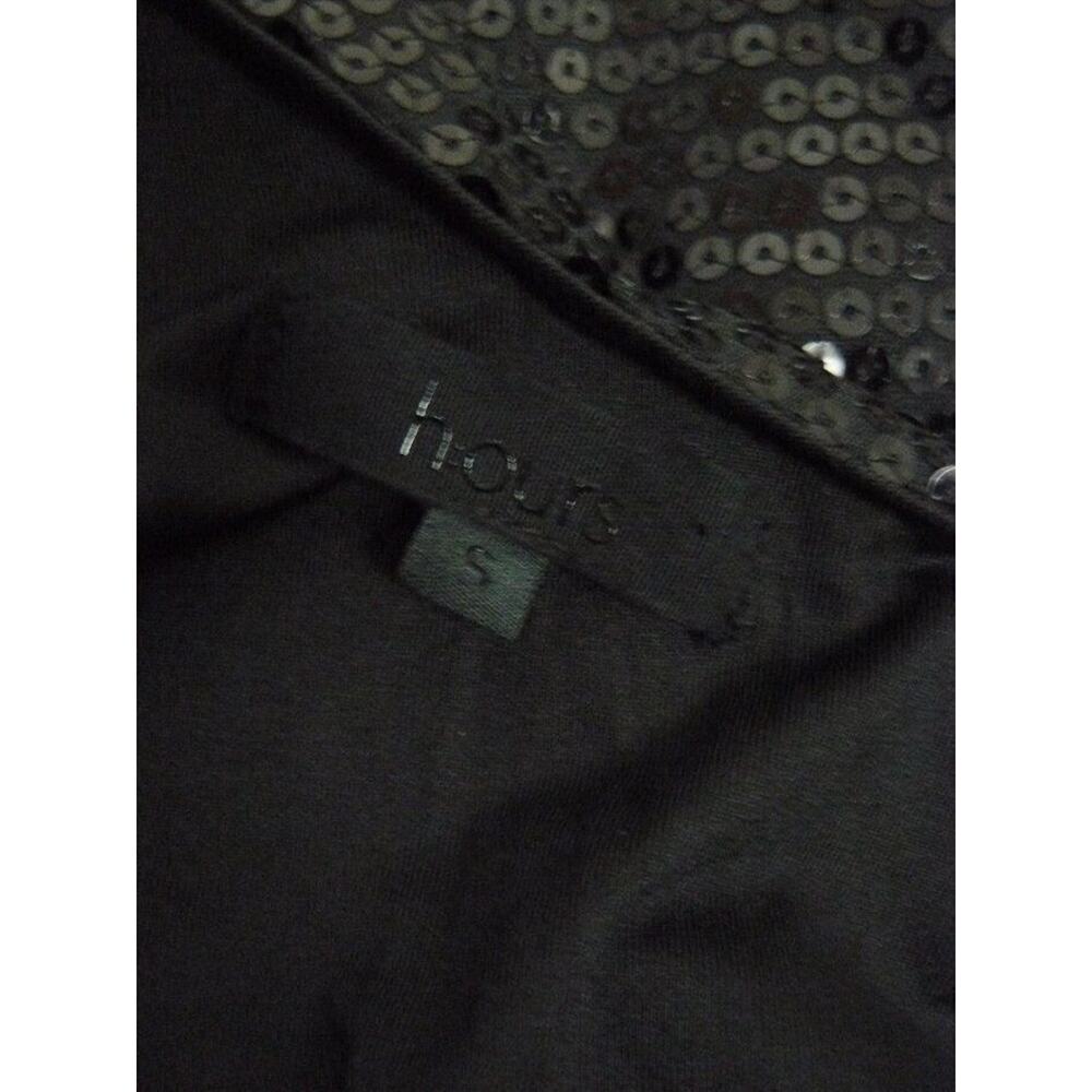 h:ours Black Sequin Draped & Pleated Dress w/ Bodysuit Small NEW - Picture 8 of 8